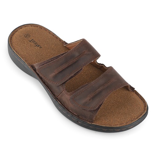 Leder hausschuhe herren - leder,